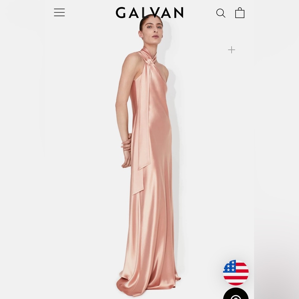GALVAN London USHUAIA DRESS - NUDE
